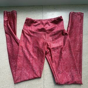 Goldsheep Red Herringbone Leggings XS; like new condition